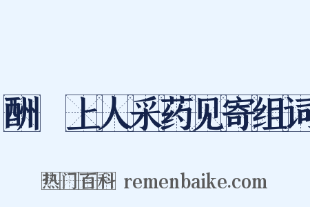 酬濬上人采药见寄组词是什么意思的图片